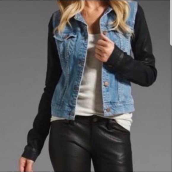 J Brand Jackets & Blazers - J brand denim Bowie jacket with black sleeves